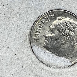 chickendust powder sand on a dime